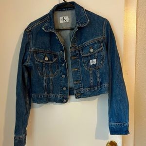 Vintage Calvin Klein cropped jean jacket